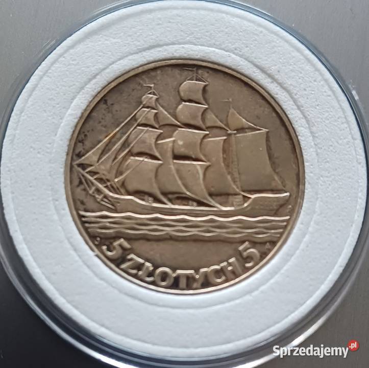 5 Żaglowiec 1936 r Cudo oryginał Antyki, Sztuka, Kolekcje Konin
