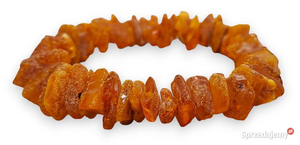 Bransoletka BURSZTYN bałtycki sieczka surowa Warszawa