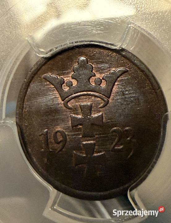 Monety 2 Fenigi 1923 PCGS MS65 Giezkowo sprzedam