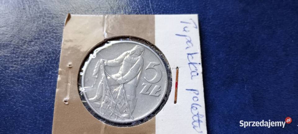 Stare monety 5 złotych 1973 Rybak PRL Polska Lesko