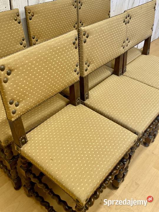 Zestaw 6 krzeseł renesansowych Francja antyk Warszawa