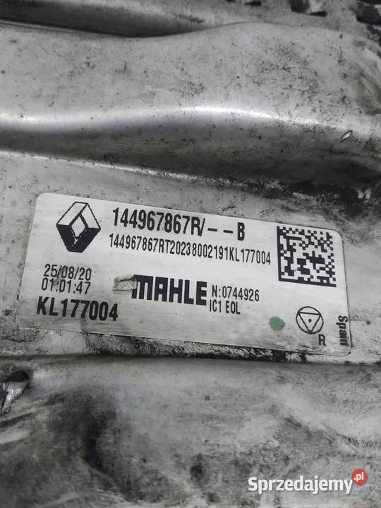 INTERCOOLER 144967867R Dacia Lodgy I 2012