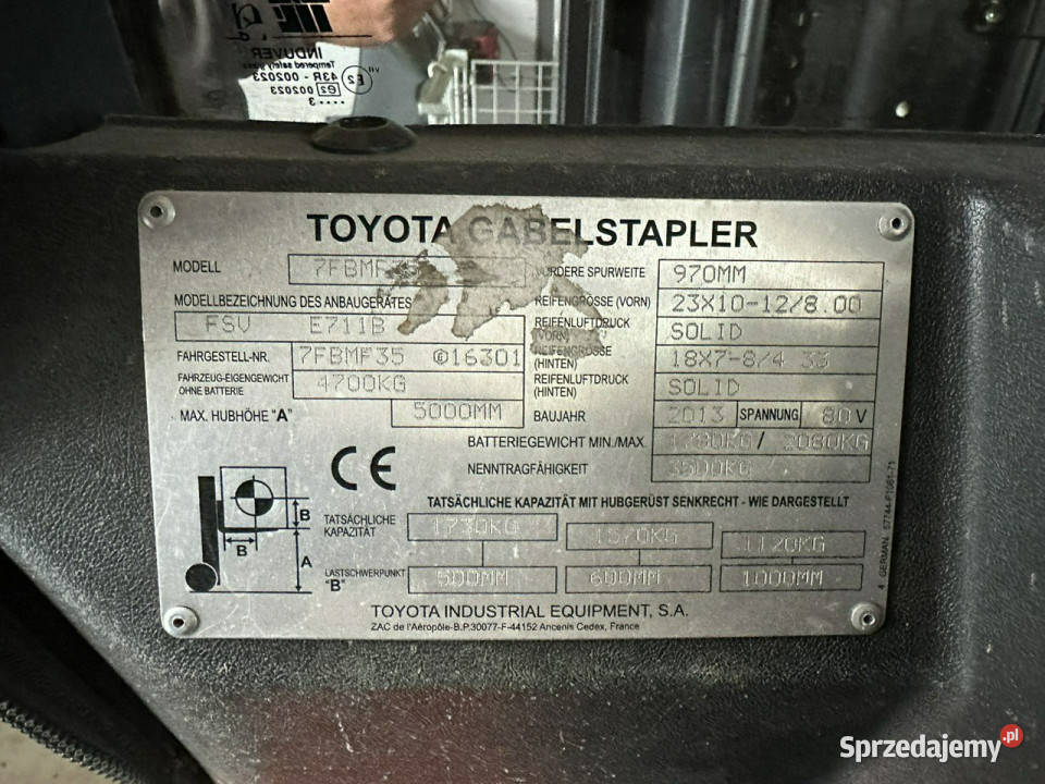 Inna inny Toyota 7FBMF35 GOLD35 Wózek widłowy dolnośląskie