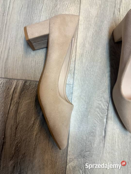 40 Beżowe mega wygodne czółenka wieczorowe Nowe Kraków sprzedam