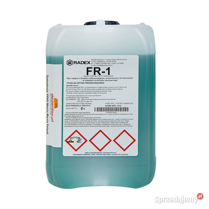 FR1 20 Płyn do mycia zabrudzonych powierzchni Bydgoszcz