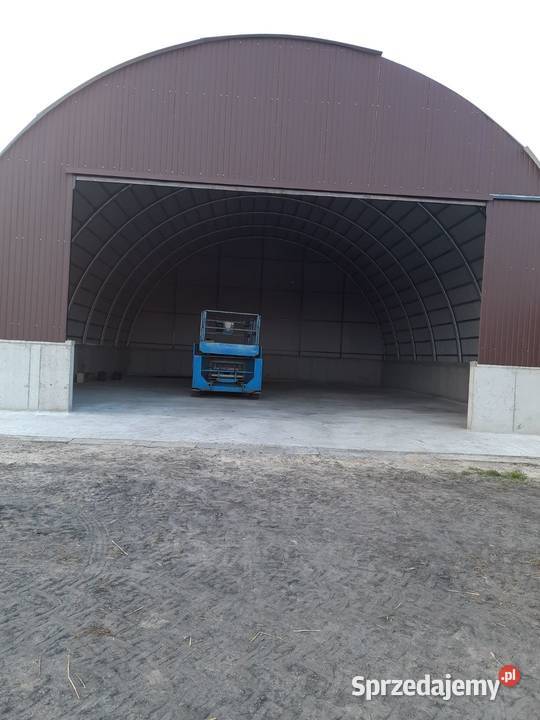 Hala łukowa 145 x 25m magazyn obora słoma garaż wielkopolskie Lisków