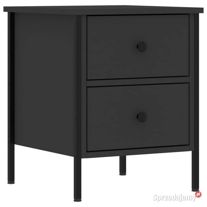 Szafki nocne 2 czarne 40x42x50 materiał Warszawa