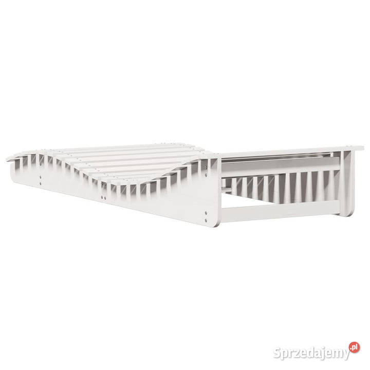 Leżak biały 205x80x315 lite drewno sosnowe Warszawa