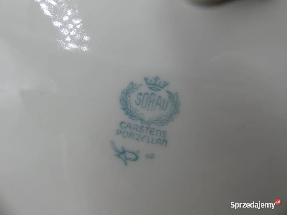 Okazała patera na nóżkach Żary Sorau 1925 39 Porcelana i szkło wielkopolskie Poznań