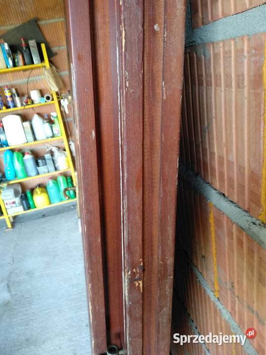 Drzwi zewnetrzne drewniane techniczne tymczasowe Starcza