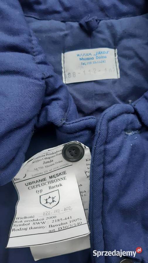 Sprzedam ubranie robocze drelichowe zimowe małopolskie Igołomia
