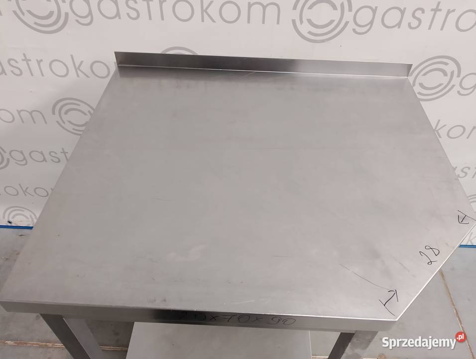 STÓŁ Z PÓŁKĄ JEZDNY  80X70X90 ŚCIĘTY NAROŻNIK Wrocław
