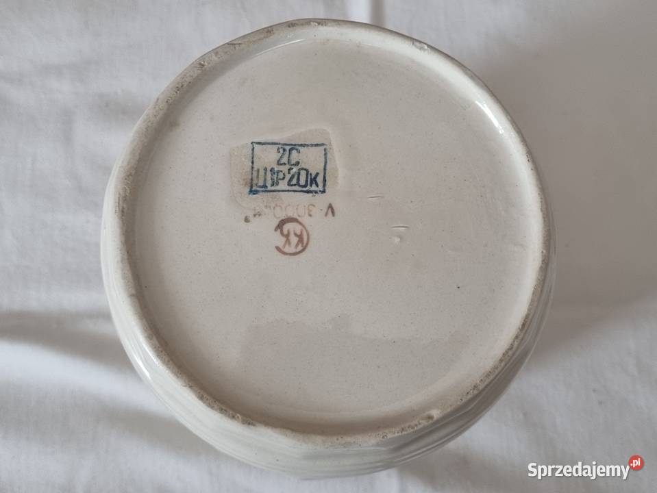 Ceramiczna osłonka doniczki doniczka wazon biały Warszawa