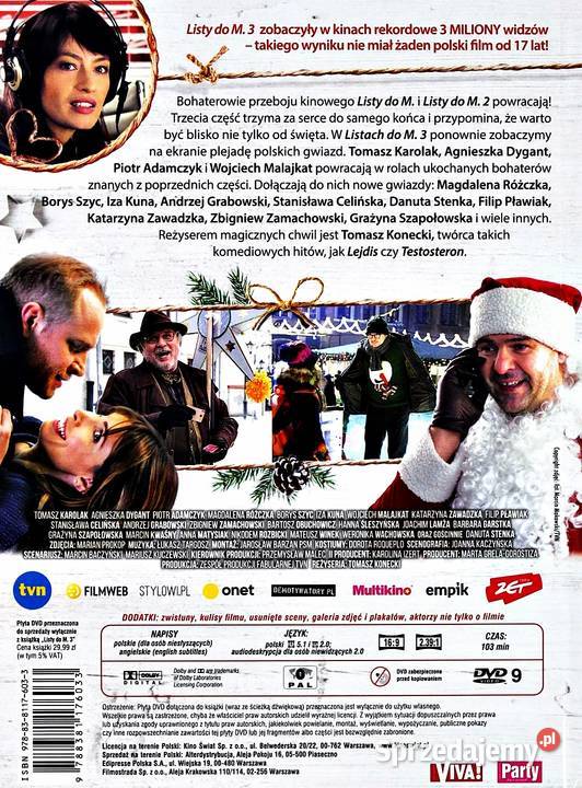 LISTY DO M 3 DVD KS Kalisz sprzedam