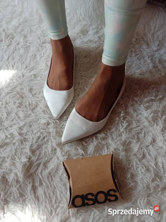 42 ASOS Design Białe baleriny ślubne z Londynu 27cm małopolskie Kraków