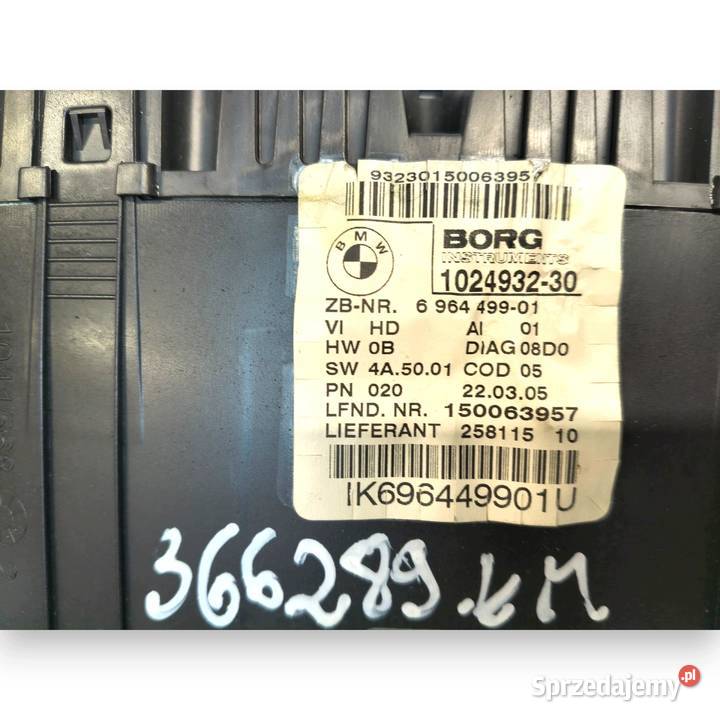 LICZNIK ZEGARY 6964499 BMW E81 E87 16 i Benzyna Chełm