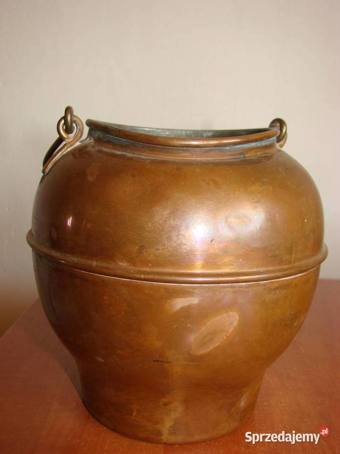 stara miedziana puszka wiaderko Pruszcz Gdański