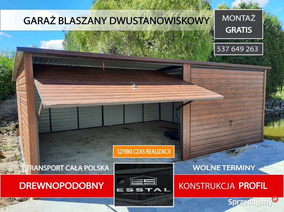 0109 Garaż Blaszany ZŁOTY DĄB Garaże Blaszane blacha Nieruchomości Iława
