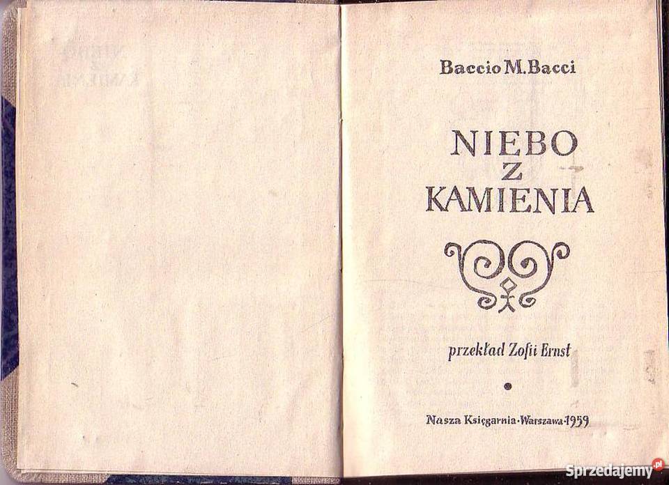 0612 NIEBO Z KAMIENIA BACCIO M BACCI Czyrna