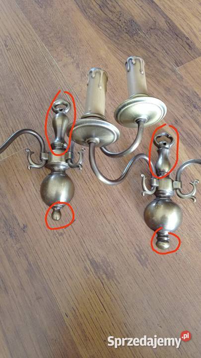 Stare mosiężne kinkiety Oświetlenie Włocławek