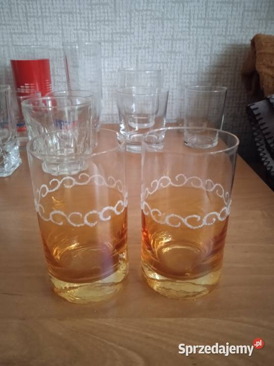 Stare szklanki literatki PRL 5 Kraków