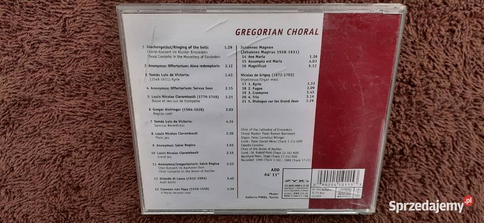 Gregorian ChoralChór GregoriańskiCD Tuszkowo