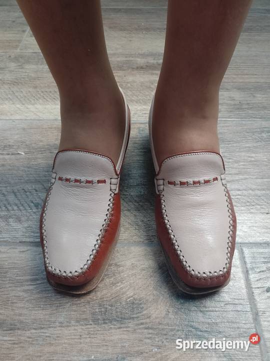 38 Skórzane mokasyny z Madrytu loafersy skóra Kraków