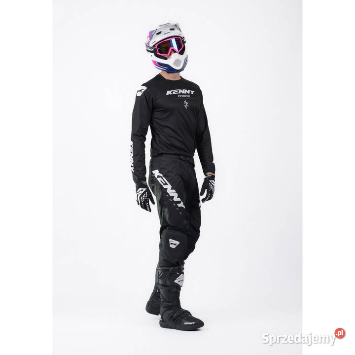 KENNY STRÓJ CROSS SPODNIE KOSZULKA BLACK Mrągowo