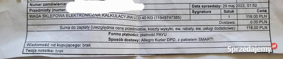Waga sklepowa elektroniczna Sosnowiec