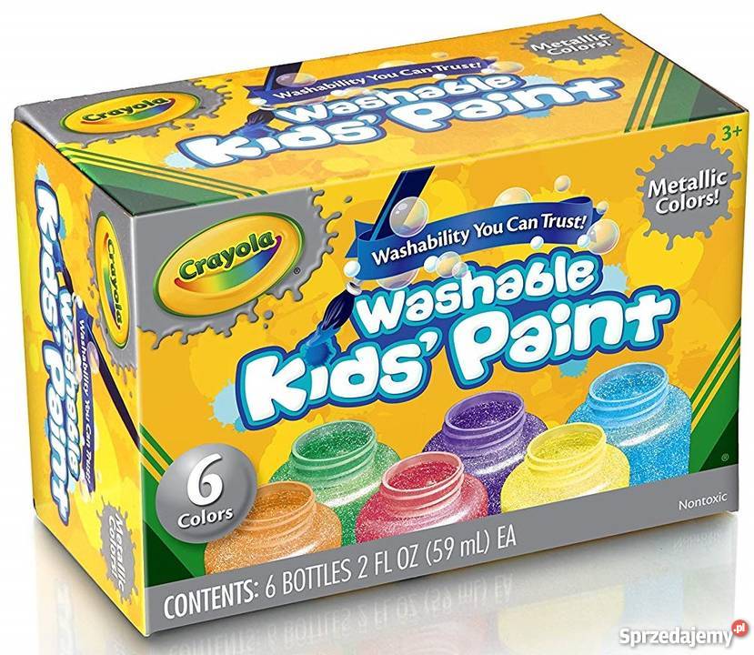 Farby Farbki Crayola 6 Kolorów Metaliczne małopolskie