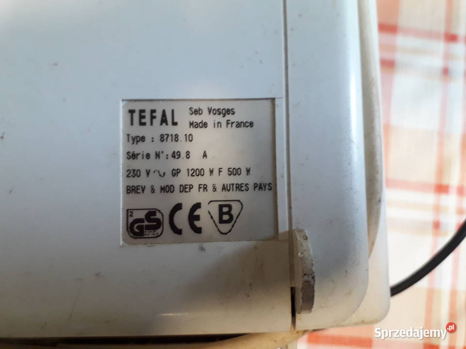 Opiekacz elektryczny TEFAL 8718 230 V 500 W wolnostojące Kraków