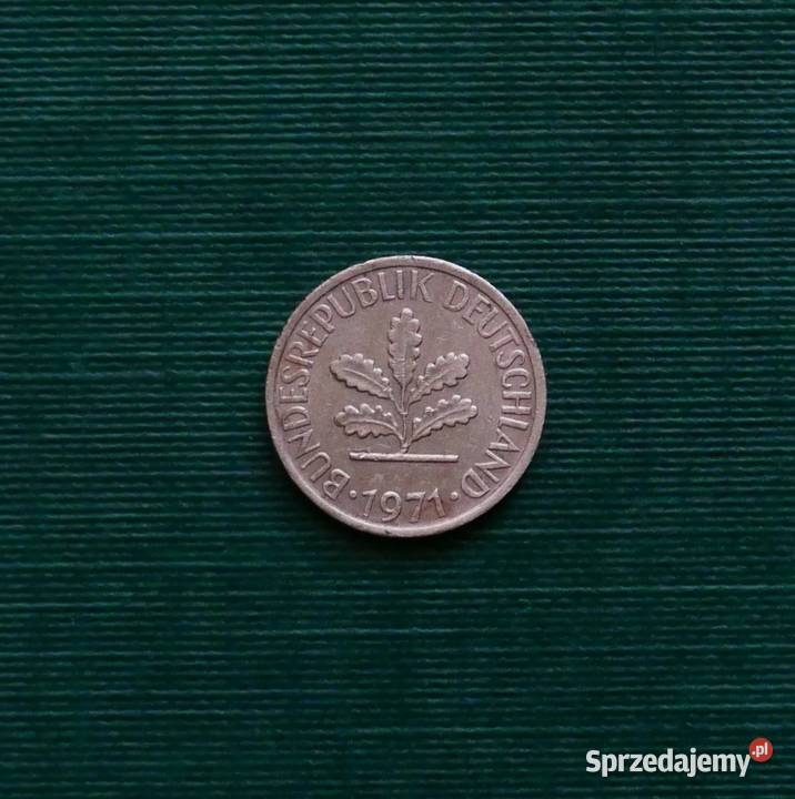 NIEMCY 1 fenig 1971r Znak menniczy D Monachium Gliwice