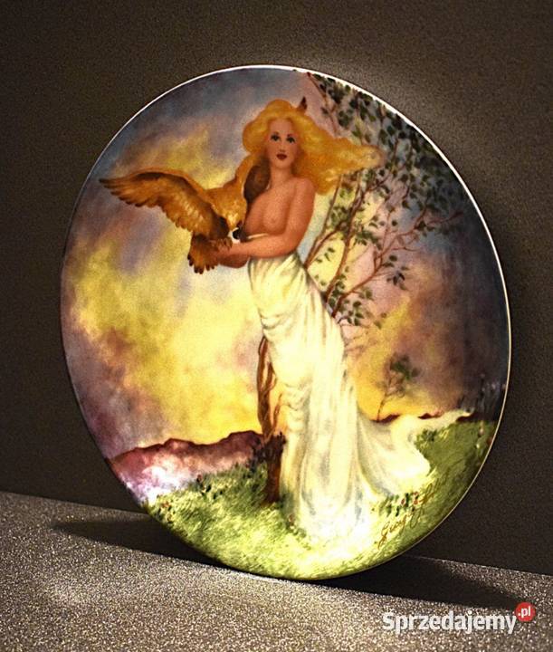Porcelanowy talerz ozdobny wytwórni Edwin M