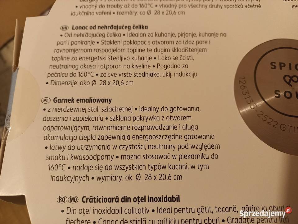 NOWY Garnek 12 litrów ze stali nierdzewnej z Puławy