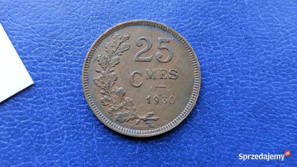 Stare monety 25 centym 1930 Luksemburg Lesko