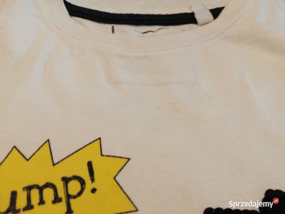 Koszulka krótki rękaw dinozaur cekiny 116 CA Bluzki, koszulki i kaftaniki śląskie Czeladź