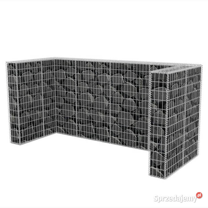 Gabion osłonowy na 3 kosze na śmieci stalowy Warszawa