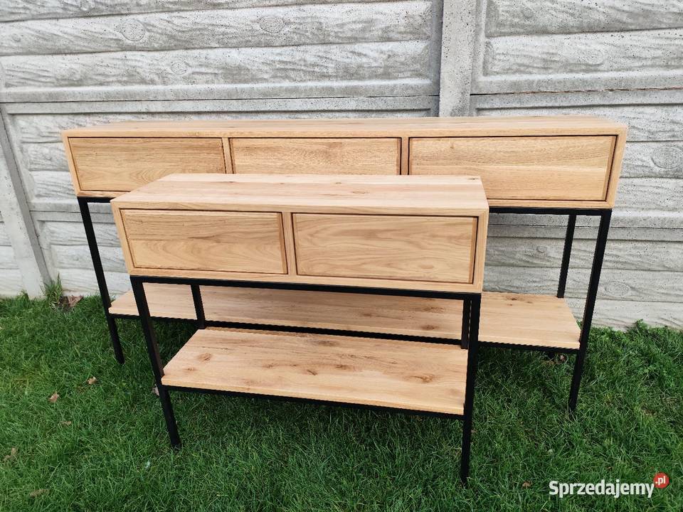 Konsola dębowa loft 170cm łódzkie Zduńska Wola