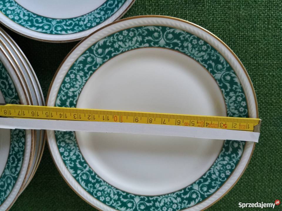 Rosenthal talerzyki 10 sztuk zieleń Hildegard Porcelana i szkło małopolskie Ropa