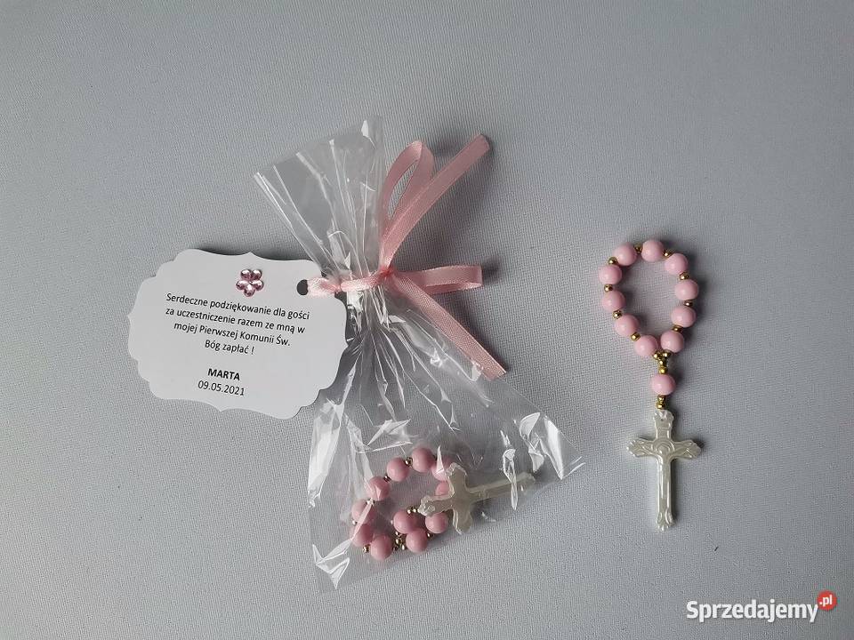Podziękowania Komunia Różaniec Różowy A2 Poznań