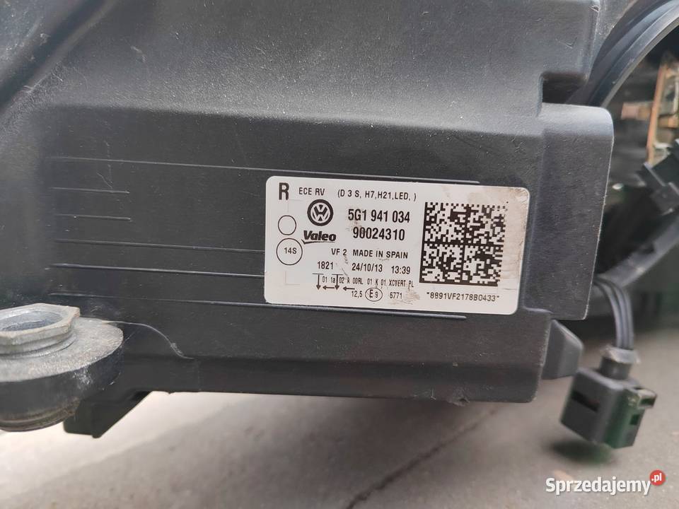 Reflektor Volkswagen Golf 7 prawy Oświetlenie Zamość