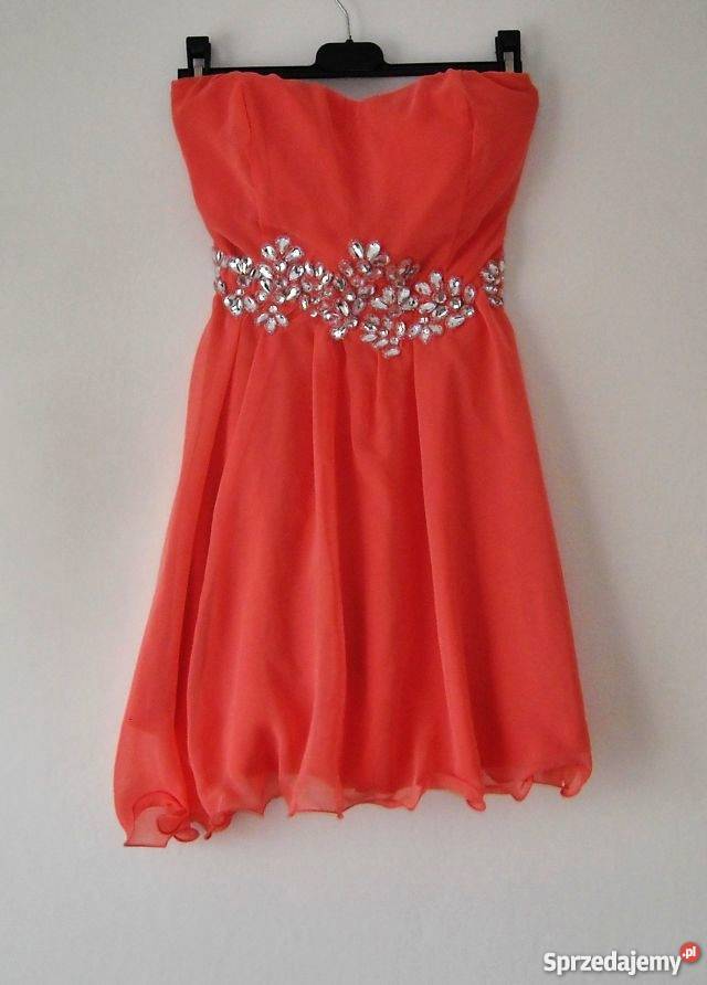 koralowa sukienka ax paris s Lubartów