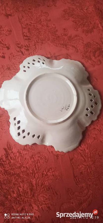 Wspaniała Patera ażury Italy 1930 W kolorze ecru pomorskie Gdańsk