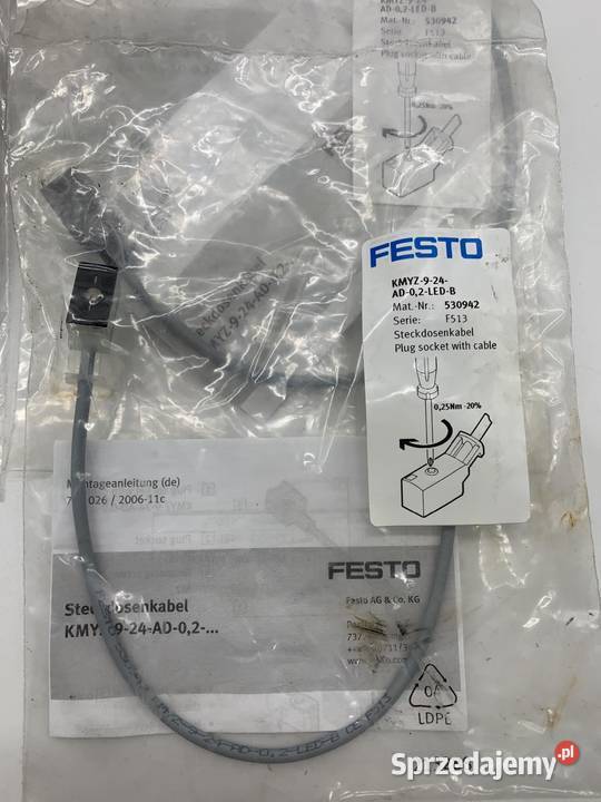 Festo KMYZ924AD02LEDB 530942 Wtyczka z przewodem Warszawa sprzedam