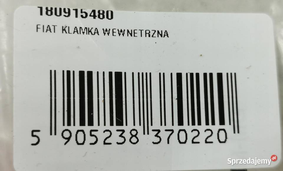 KLAMKA WEWNĘTRZNA DRZWI TYŁ FIAT FIORINO