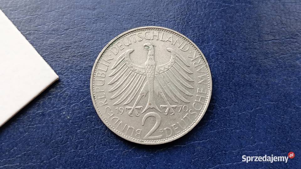 Stare monety 2 marki 1970 G Niemcy Lesko