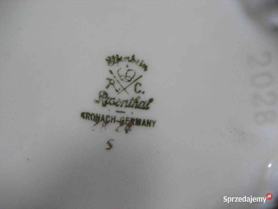 Bomboniera Przedwojenna Rosenthal Kronach Porcelana i szkło Warszawa