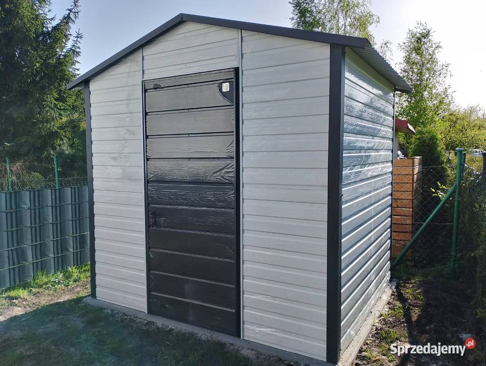 Żółty Garaż Blaszany Ogrodowy Magazyn Schowek Pozostałe Szczytno