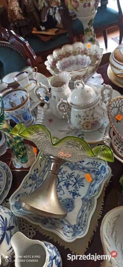 Patera na nodze platerowej Szkło Art Deco Gdańsk