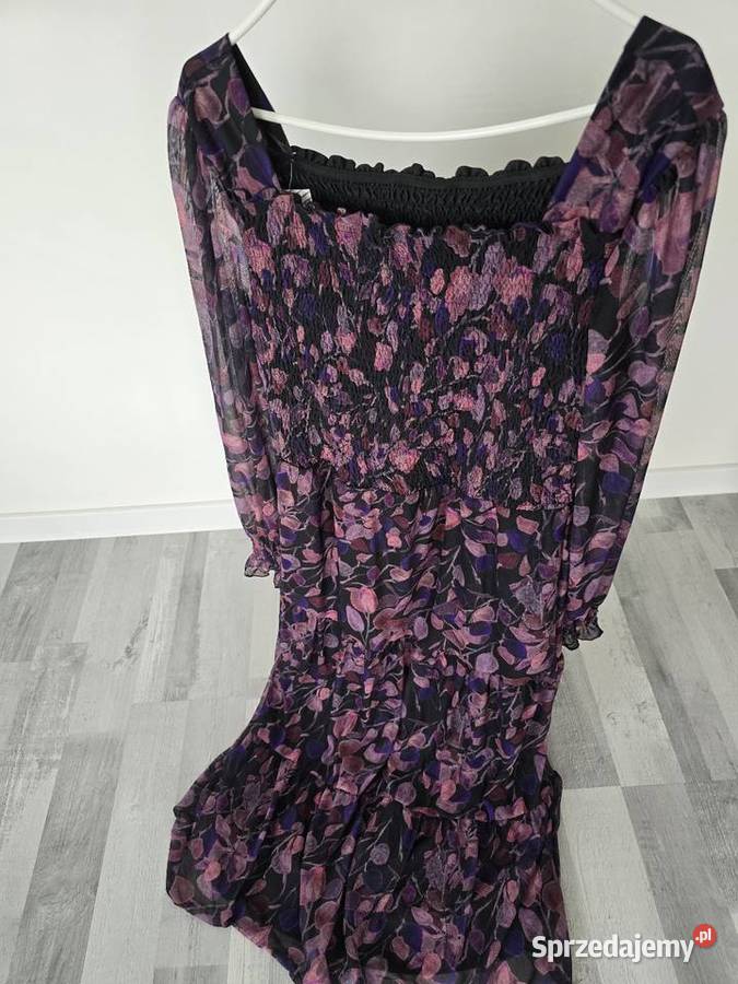 Sukienka siateczkowa z gumkami Fiolet Spódnice i sukienki Rybnik sprzedam